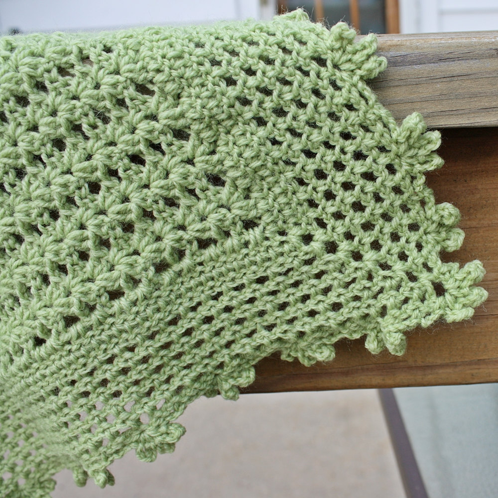 Crochet Pattern Baby Blanket Pattern Lightweight Lacy Shell Picot On Luulla - Lightweight Blanket Crochet Pattern