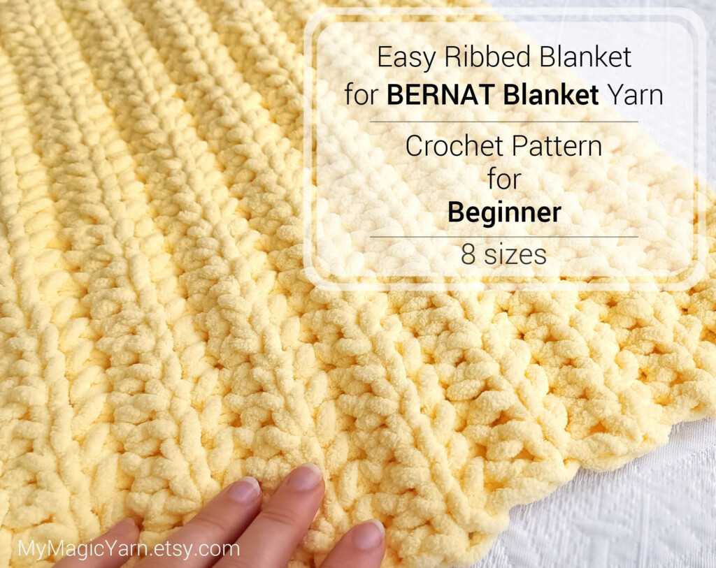 Crochet Pattern BERNAT Blanket Yarn BERNAT Baby Blanket Etsy - Big Yarn Crochet Blanket Pattern