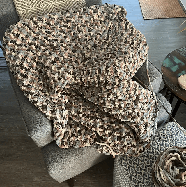 CROCHET PATTERN Blanket Crochet Pattern Crochet Chunky Blanket  - Crochet Winter Blanket Pattern