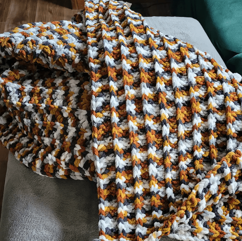 CROCHET PATTERN Blanket Crochet Pattern Crochet Chunky Blanket  - Crochet Winter Blanket Pattern