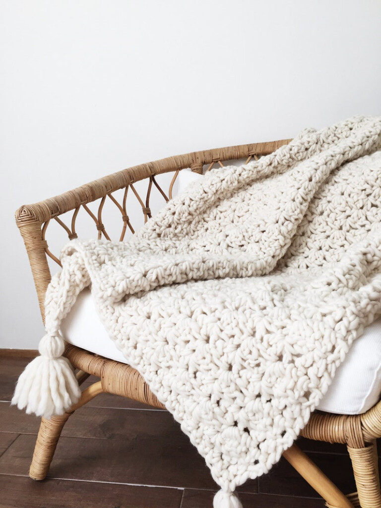 Crochet Pattern Chunky Blanket Throw Afghan Pattern Photo Etsy - Crochet Pattern Chunky Blanket