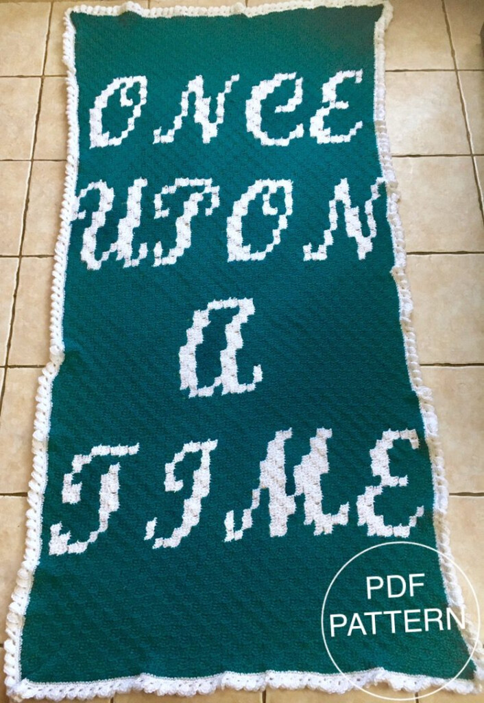CROCHET PATTERN For Once Upon A Time Single Bed Crochet Corner To  - Once Upon A Time Crochet Blanket Pattern