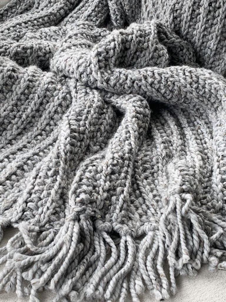Crochet Pattern LiLiKnits Chunky Ribbed Crochet Blanket Etsy Chunky  - Chunky Ribbed Crochet Blanket Pattern