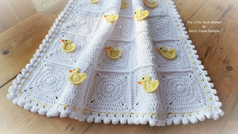 CROCHET Pattern Little Duck Blanket Baby Blanket Pattern Etsy - Duck Crochet Blanket Pattern