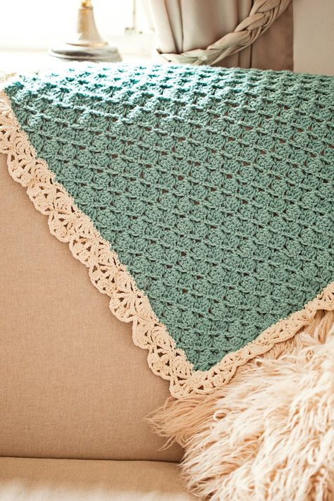 Crochet PATTERN Seashell Blanket English Only Crochet Blanket  - Seashell Blanket Crochet Pattern