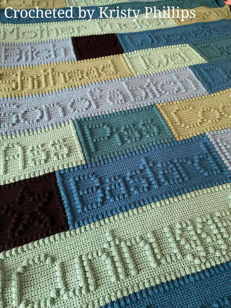 Crochet Pattern swear Blanket Bobble Stitch graph And WRITTEN Etsy - Swear Blanket Crochet Pattern