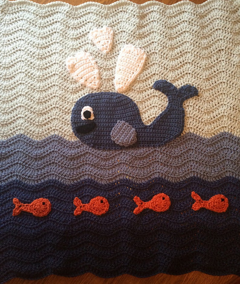 CROCHET PATTERN Whale Blanket PATTERN Etsy - Crochet Whale Blanket Pattern