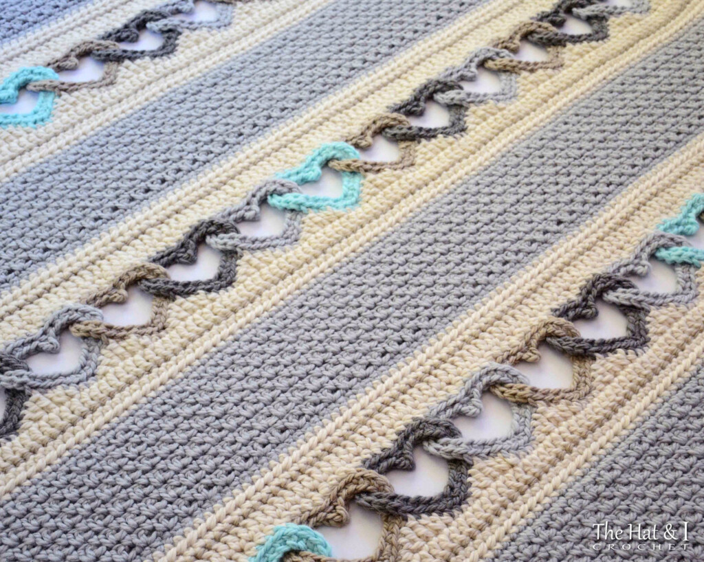 Crochet PATTERN With All My Heart Crochet Blanket Pattern Heart Afghan  - Heart Pattern Crochet Blanket