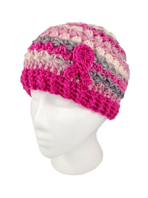 Crochet Patterns Galore Breast Cancer Awareness Beanie - Crochet Patterns For Cancer Blankets
