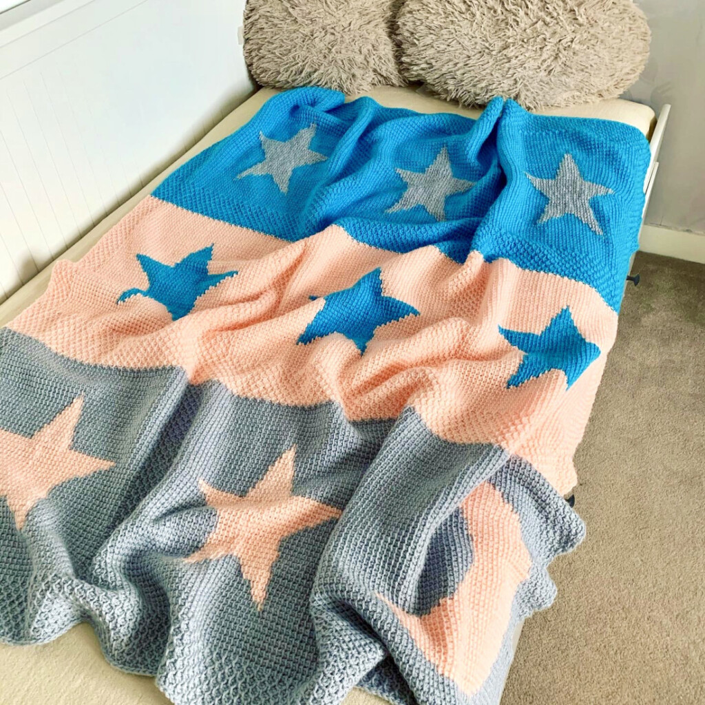 Crochet Patterns Galore Moon And Stars Tunisian Crochet Blanket - Moon Blanket Crochet Pattern