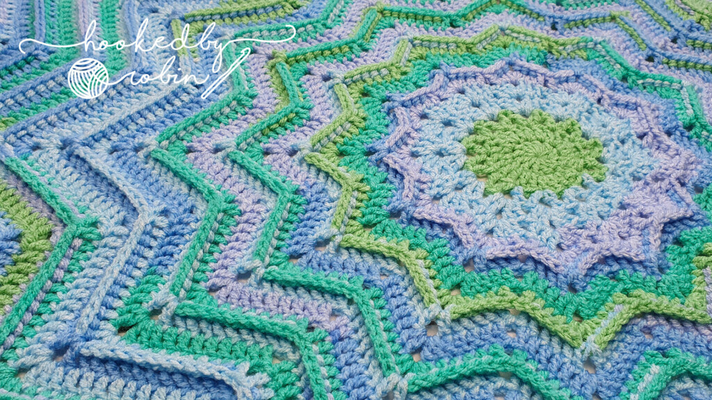 Crochet Ridged Round Ripple Blanket Pattern Hooked By Robin - Round Ripple Blanket Crochet Pattern