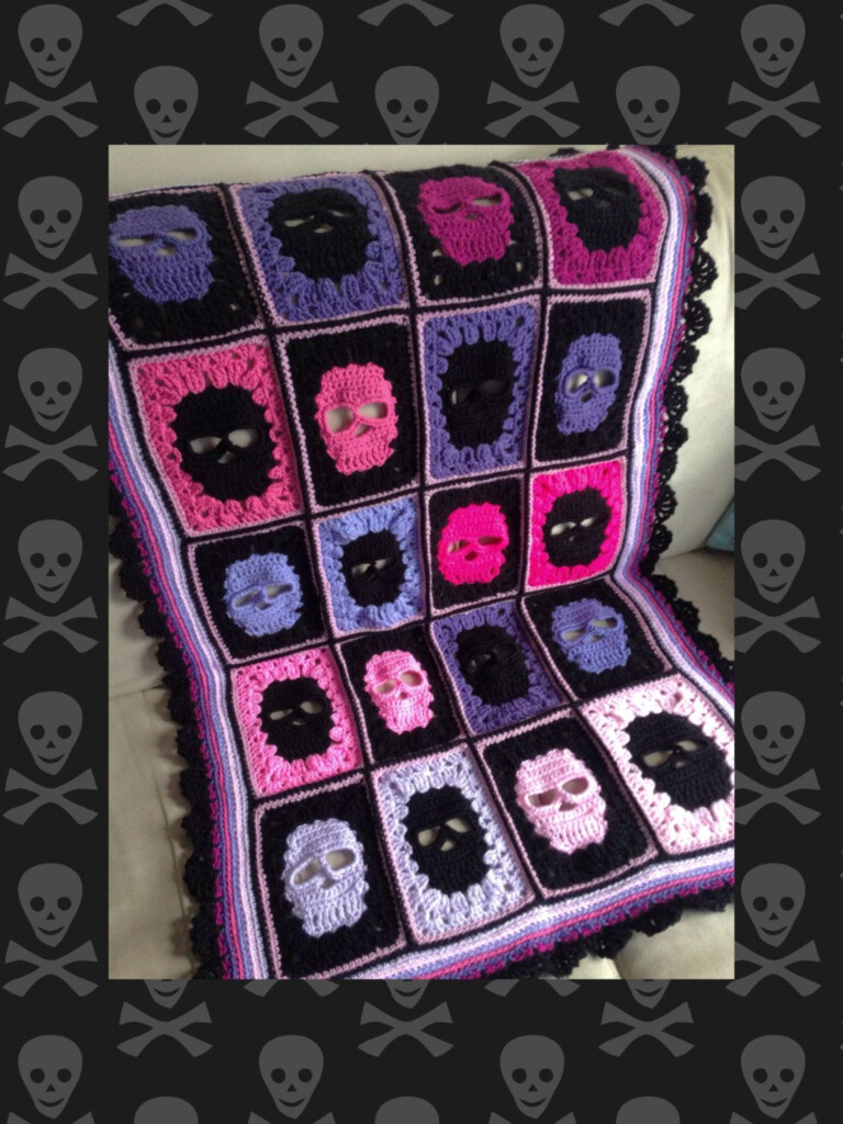 Crochet Skull Blanket Pattern PATTERN ONLY PDF Download Includes  - Skull Blanket Crochet Pattern Free