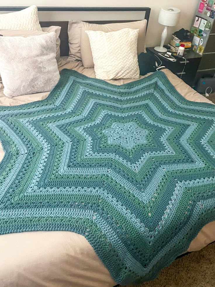 Crochet Star Blanket In 2024 Crochet Star Patterns Crochet Stars  - Rainbow Star Blanket Crochet Pattern