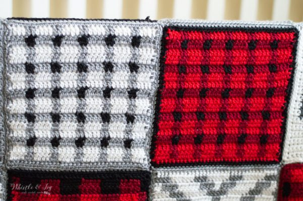 Crochet Tartan Blanket Square Free Crochet Pattern - Crochet Tartan Blanket Pattern