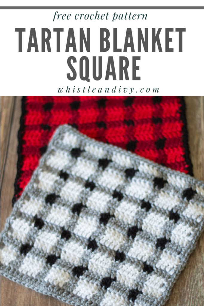 Crochet Tartan Blanket Square Free Crochet Pattern - Crochet Tartan Blanket Free Pattern