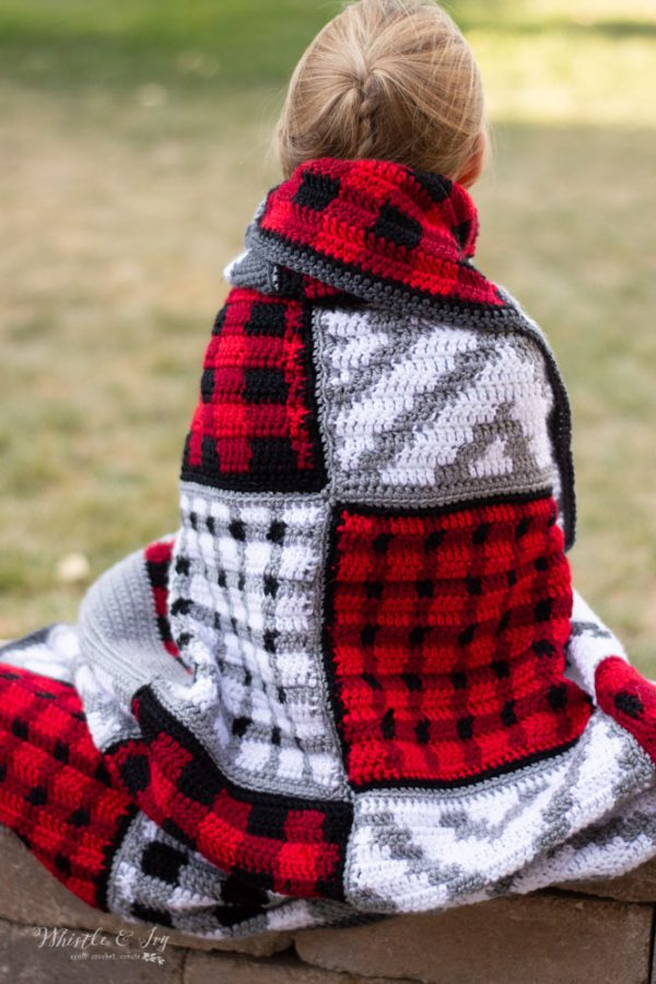 Crochet Tartan Blanket Square Free Crochet Pattern - Crochet Tartan Blanket Pattern