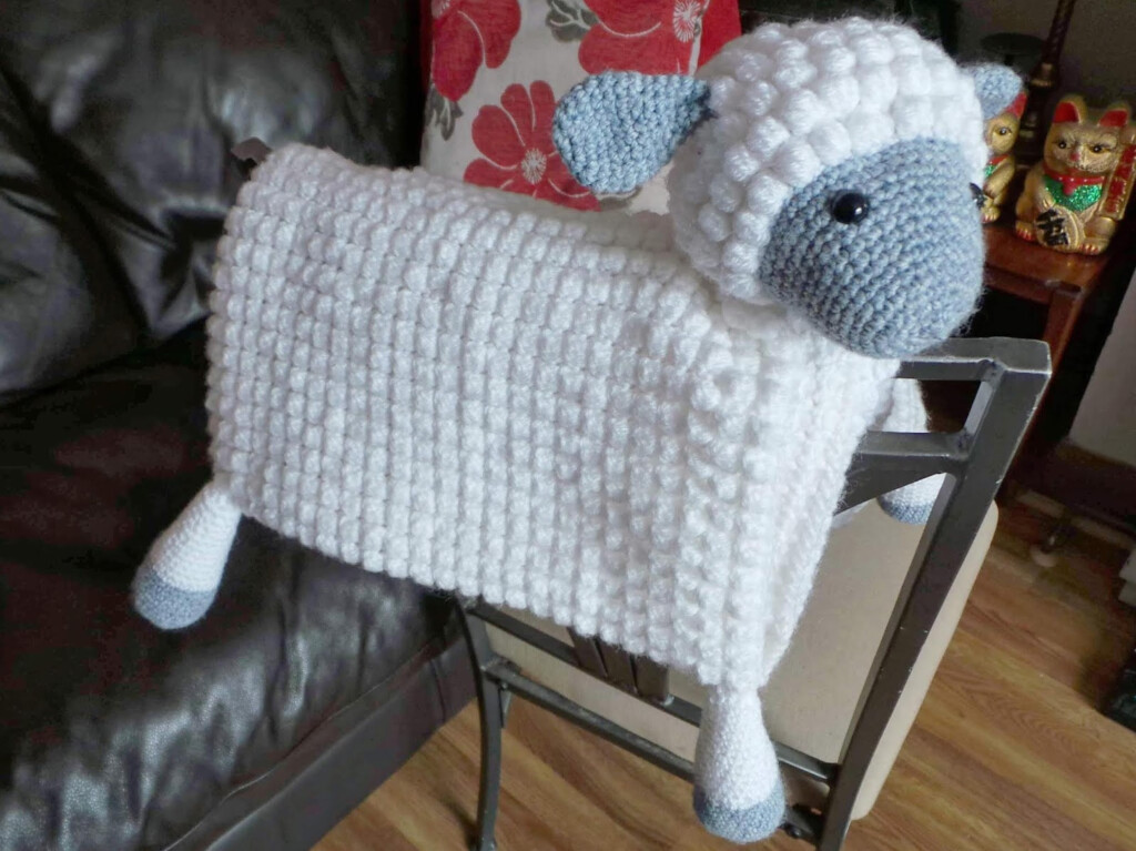 Crochet Tutorial Cuddly Sheep Baby Toy Pram Blanket Free Pattern  - Free Crochet Sheep Blanket Pattern