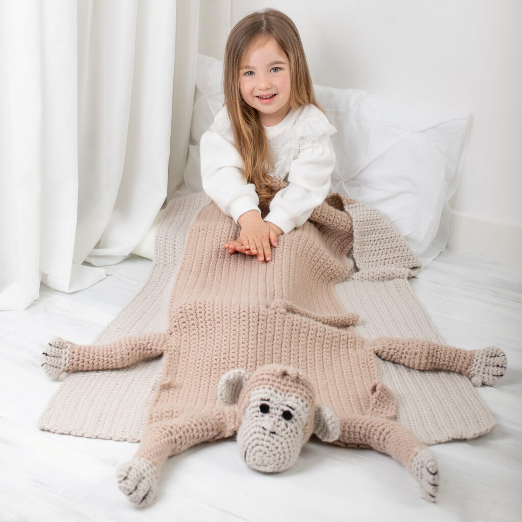 Cuddle And Play Crochet Monkey Blanket Crochet Arcade - Sock Monkey Blanket Crochet Pattern