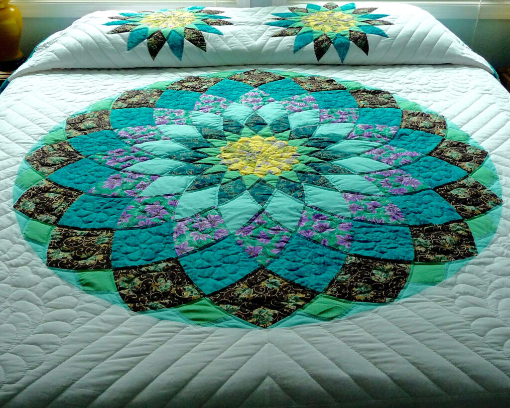 Dahlia Pattern Quilt Free Patterns - Crochet Fabric Quilt Blanket Pattern
