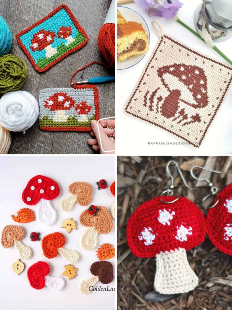 Dancing Mushroom Blanket Crochet Free Pattern Crochet 55 OFF - Mushroom Crochet Blanket Pattern