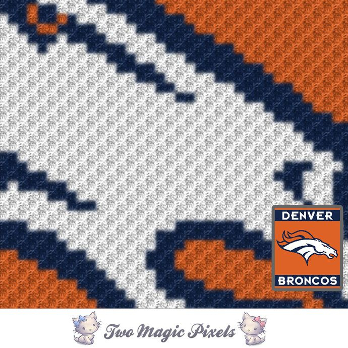 Denver Broncos Crochet Pattern Free Web Denver Broncos Afghan Crochet  - Free Denver Broncos Crochet Blanket Pattern