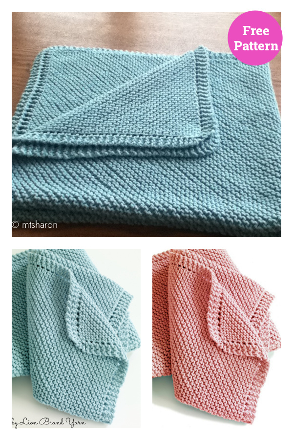 Diagonal Comfort Blanket Free Knitting Pattern - Crochet Comfort Blanket Pattern