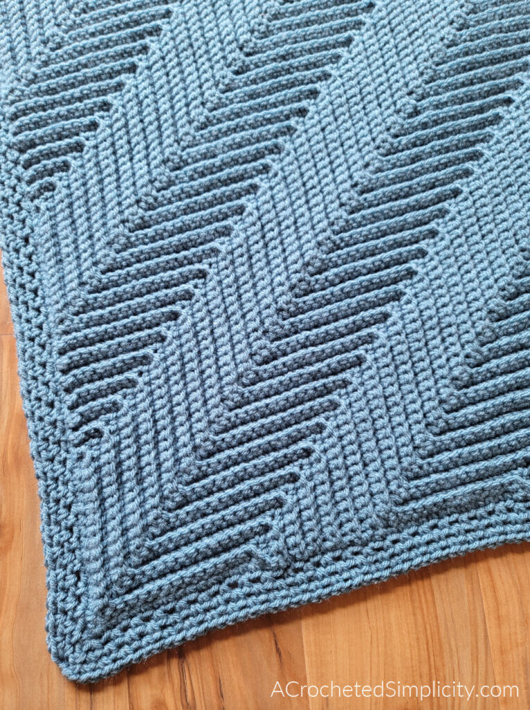 Diagonal Ripple Lapghan Free Crochet Blanket Pattern Crochet  - Diagonal Crochet Blanket Free Pattern