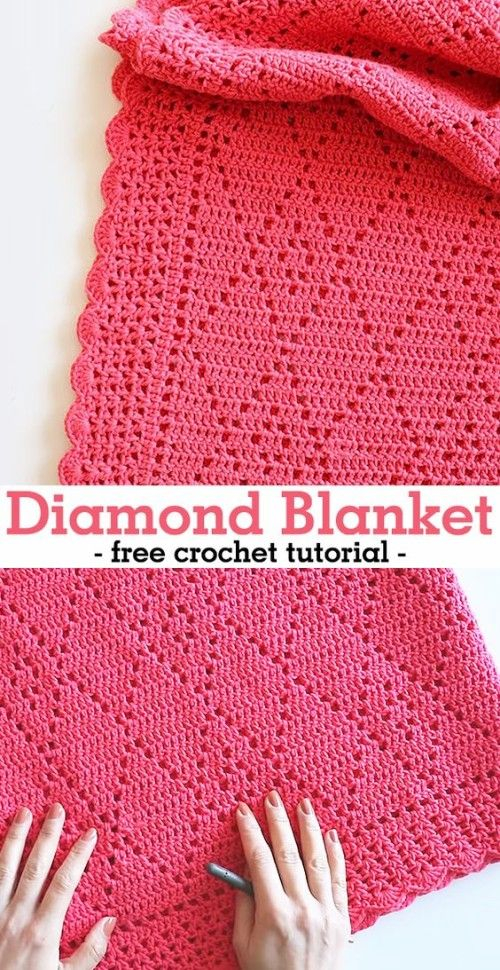Diamond Blanket Crochet Pattern - Crochet Blanket Diamond Pattern