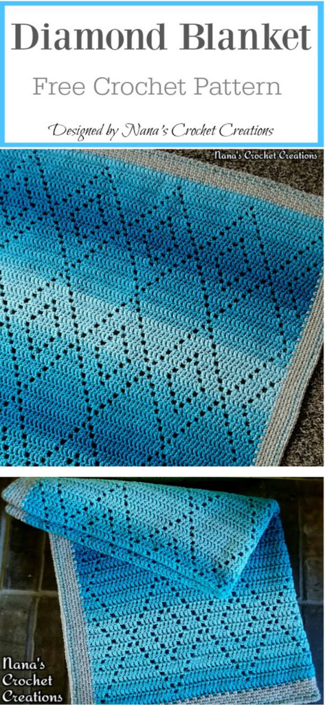 Diamond Crochet Blanket Free Pattern If You re Looking For An  - Crochet Blanket Diamond Pattern