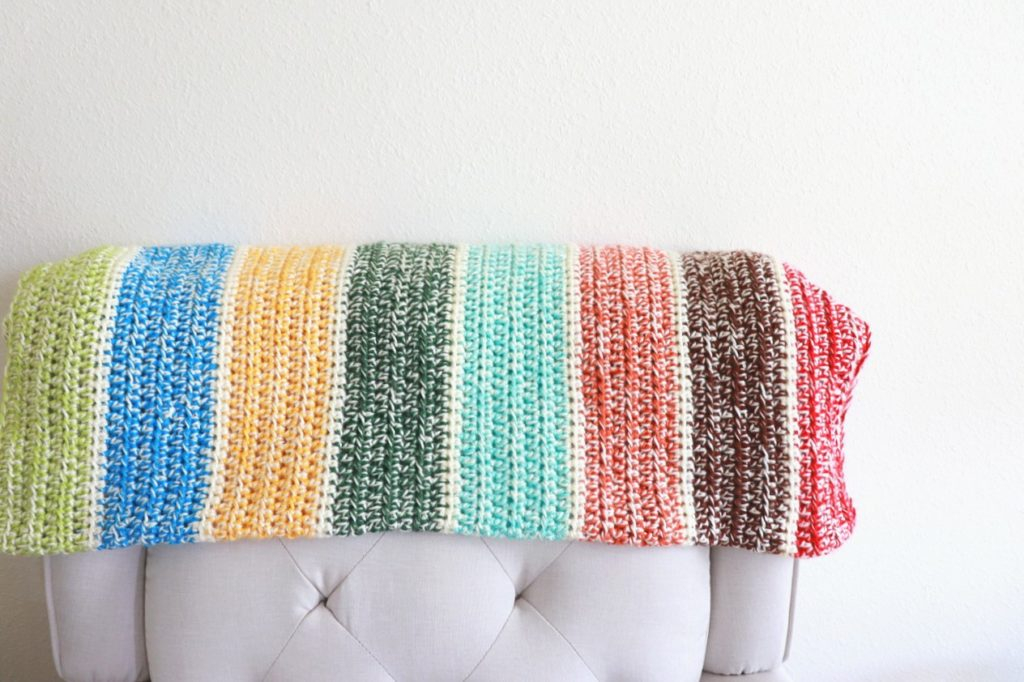 Double Strand Scrap Blanket Free Crochet Pattern Sigoni Macaroni - Two Strand Crochet Blanket Pattern