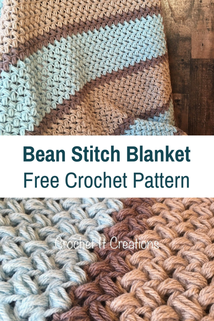 Easy Bean Stitch Crochet Blanket Free Pattern Daily Crochet - Crochet Bean Stitch Blanket Pattern