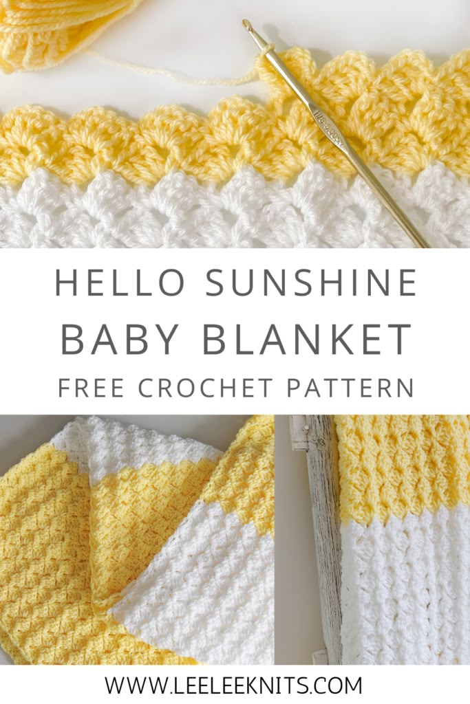Easy Beginner Baby Blanket Crochet Baby Blanket Beginner Baby Afghan  - Yellow Crochet Blanket Pattern