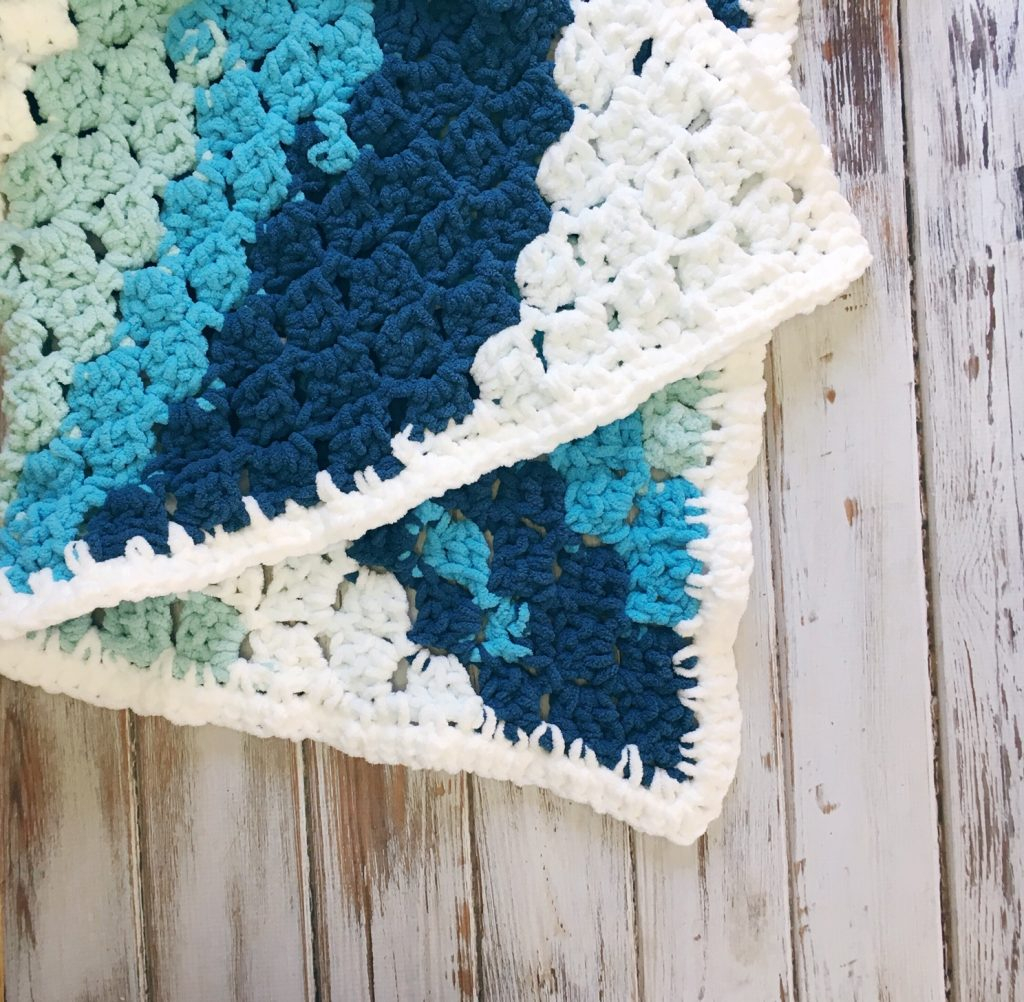 Easy C2C Striped Baby Blanket Free Crochet Pattern Love Life Yarn  - Free C2c Crochet Blanket Patterns