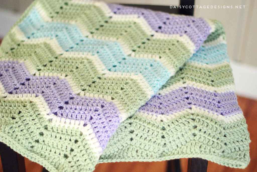 Easy Chevron Blanket Crochet Pattern Daisy Cottage Designs - Chevron Crochet Blanket Pattern