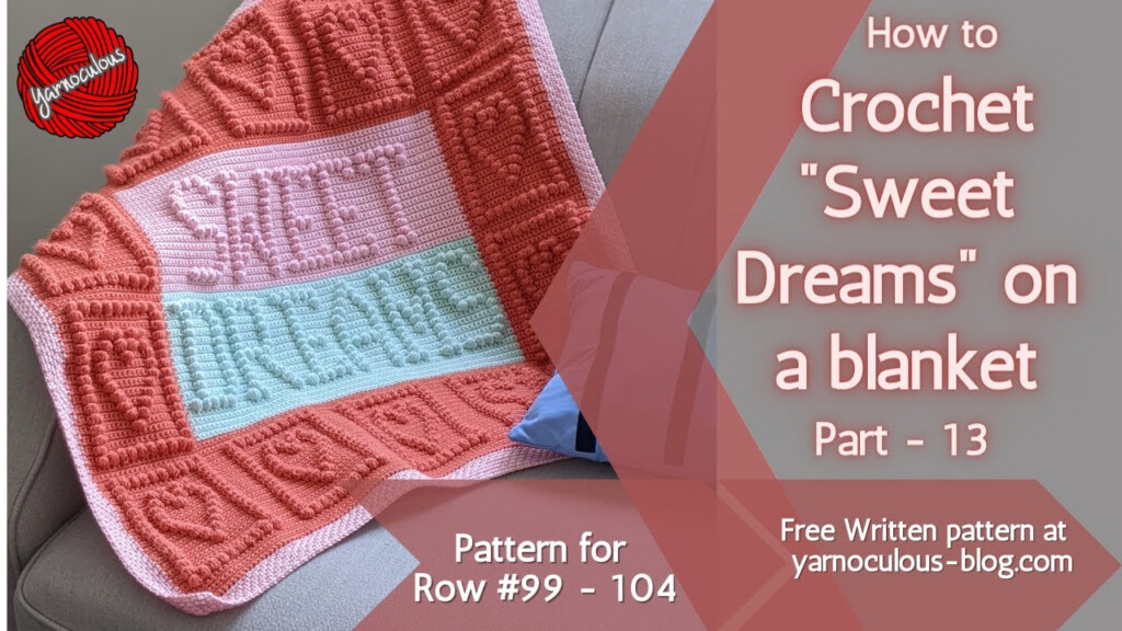 Easy Crochet Blanket Pattern How To Crochet Words And Crochet Hearts  - Crochet Blanket With Words Pattern