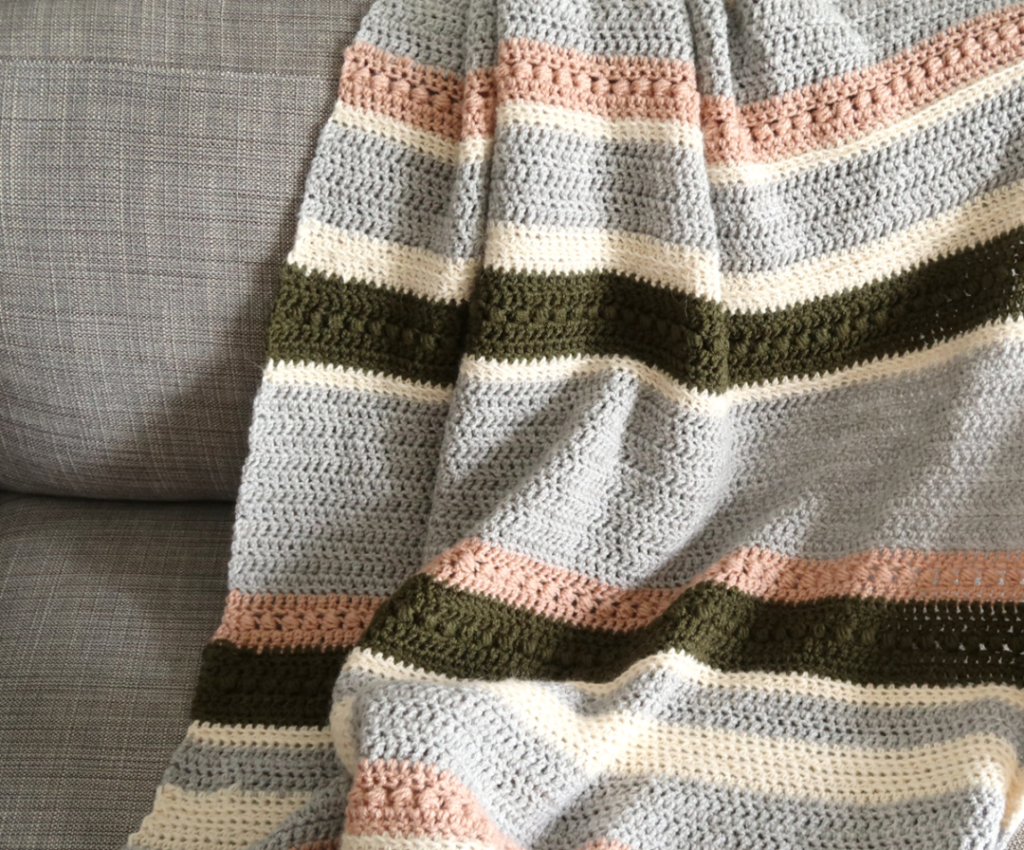 Easy Crochet Blanket Pattern The Herfst Blanket Knitting With Chopsticks - 4 Color Crochet Blanket Pattern