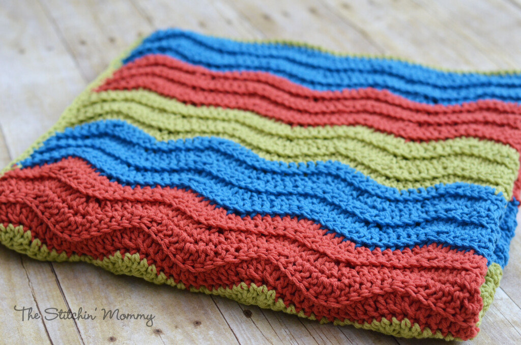 Easy Crochet Ripple Blanket The Stitchin Mommy - Simple Crochet Ripple Blanket Free Pattern