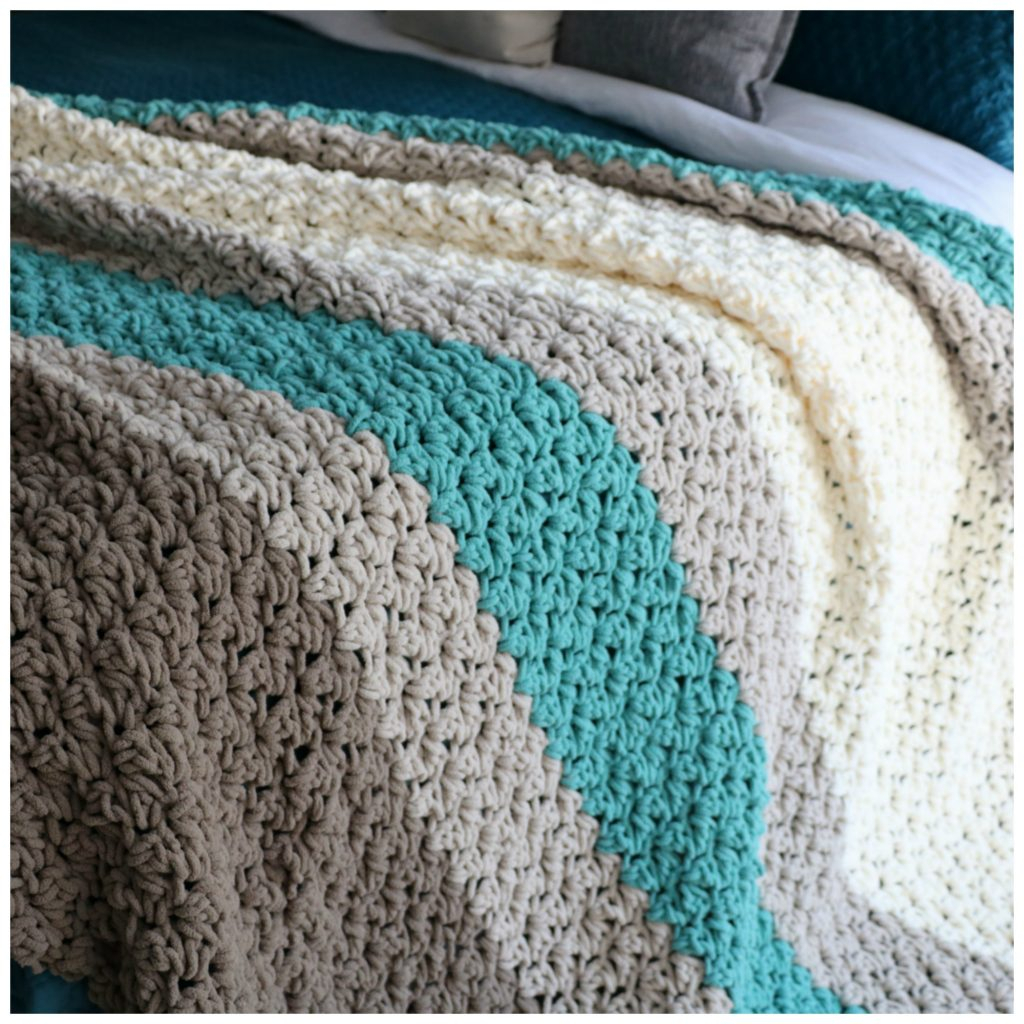 Easy Double Crochet Afghan Patterns Crochet A King Size Farmhouse  - Double Crochet Queen Size Blanket Pattern