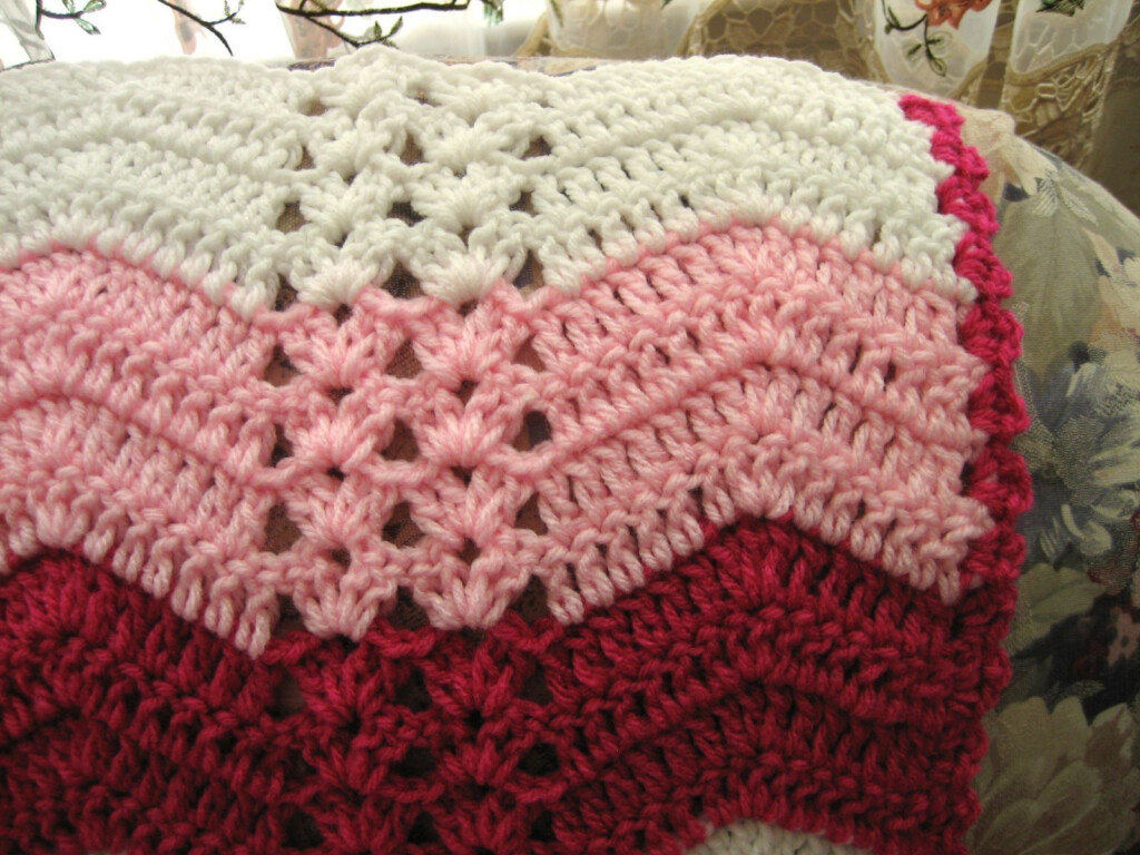 Easy Double Crochet Afghan Patterns Free Double Crochet Ripple Afghan  - Free Pattern For Double Crochet Blanket