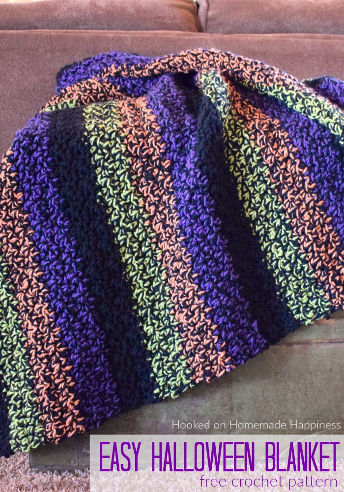 Easy Halloween Blanket Crochet Pattern Hooked On Homemade Happiness - Halloween Blanket Crochet Pattern
