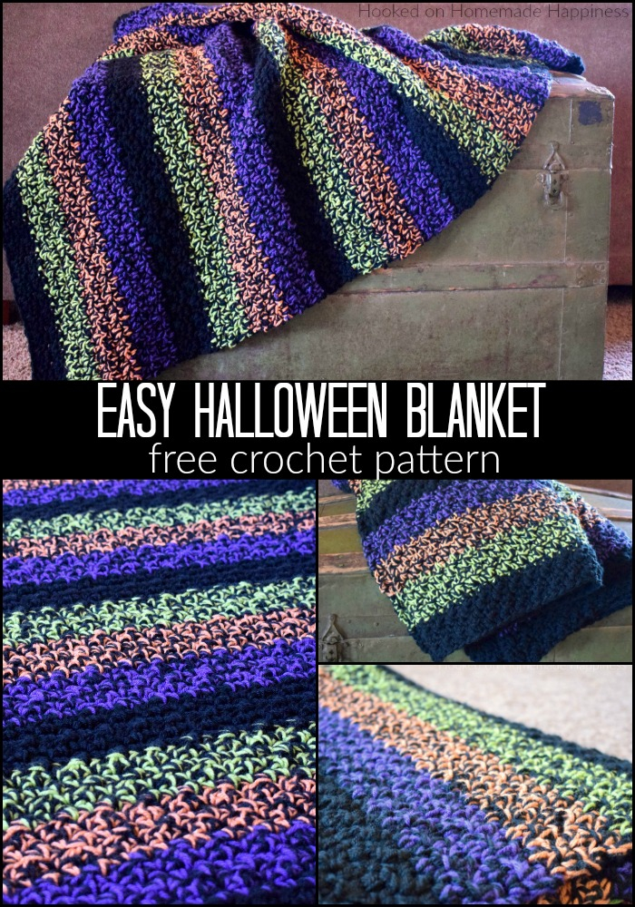 Easy Halloween Blanket Crochet Pattern Hooked On Homemade Happiness - Crochet Halloween Blanket Pattern