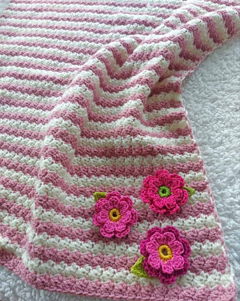 Easy Striped Crochet Baby Blanket Free Pattern Annie Design Crochet - Corner To Corner Crochet Baby Blanket Free Pattern