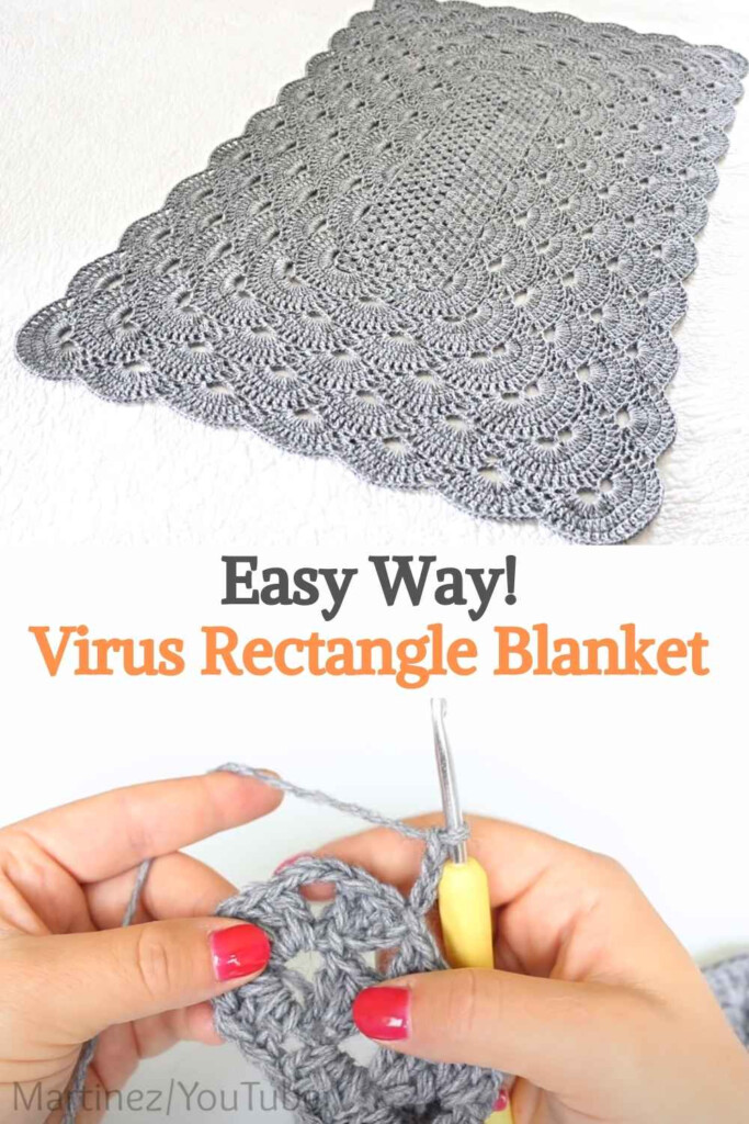 Easy Way Virus Rectangle Blanket - Rectangle Virus Blanket Crochet Pattern Free