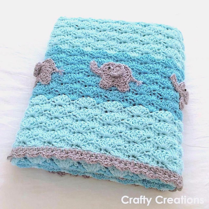 Elephant Baby Blanket Crochet Pattern Etsy - Elephant Baby Blanket Crochet Pattern