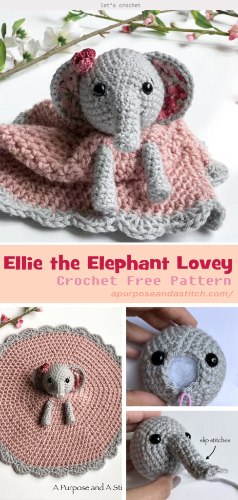 Elephant Baby Lovey Blanket Crochet Free Pattern And Paid - Free Crochet Elephant Baby Blanket Pattern