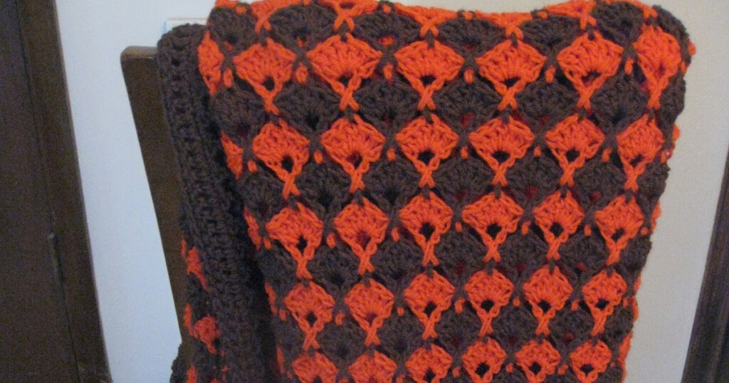 Engineered Crochet Browns Blanket - Cleveland Browns Crochet Blanket Pattern