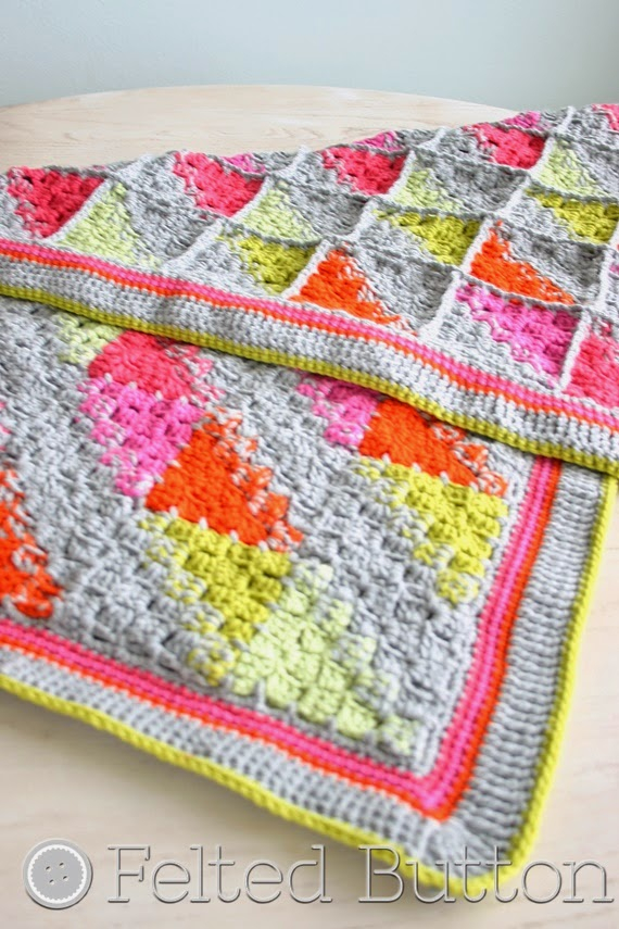 Felted Button Colorful Crochet Patterns Puzzle Patch Blanket Crochet  - Crochet Puzzle Blanket Pattern