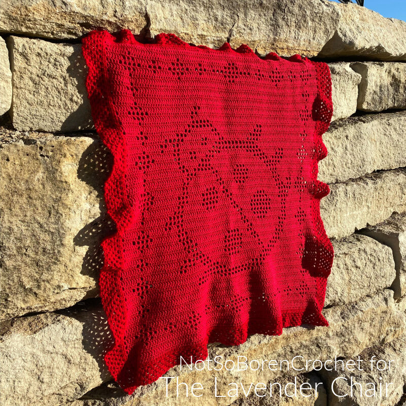 Filet Ladybug Blanket Crochet Pattern The Lavender Chair - Crochet Ladybug Blanket Pattern