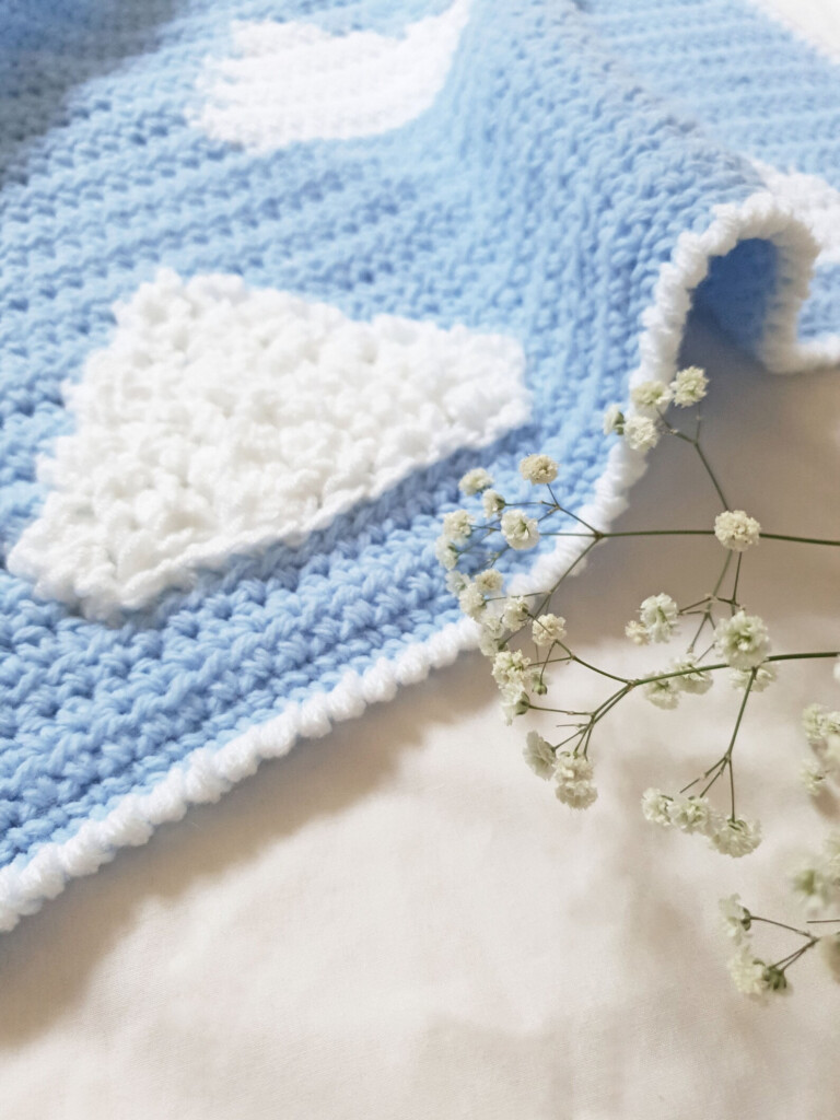 Fluffy Cloud Crochet Blanket Pattern PDF File Neutral Etsy - Crochet Fluffy Blanket Pattern