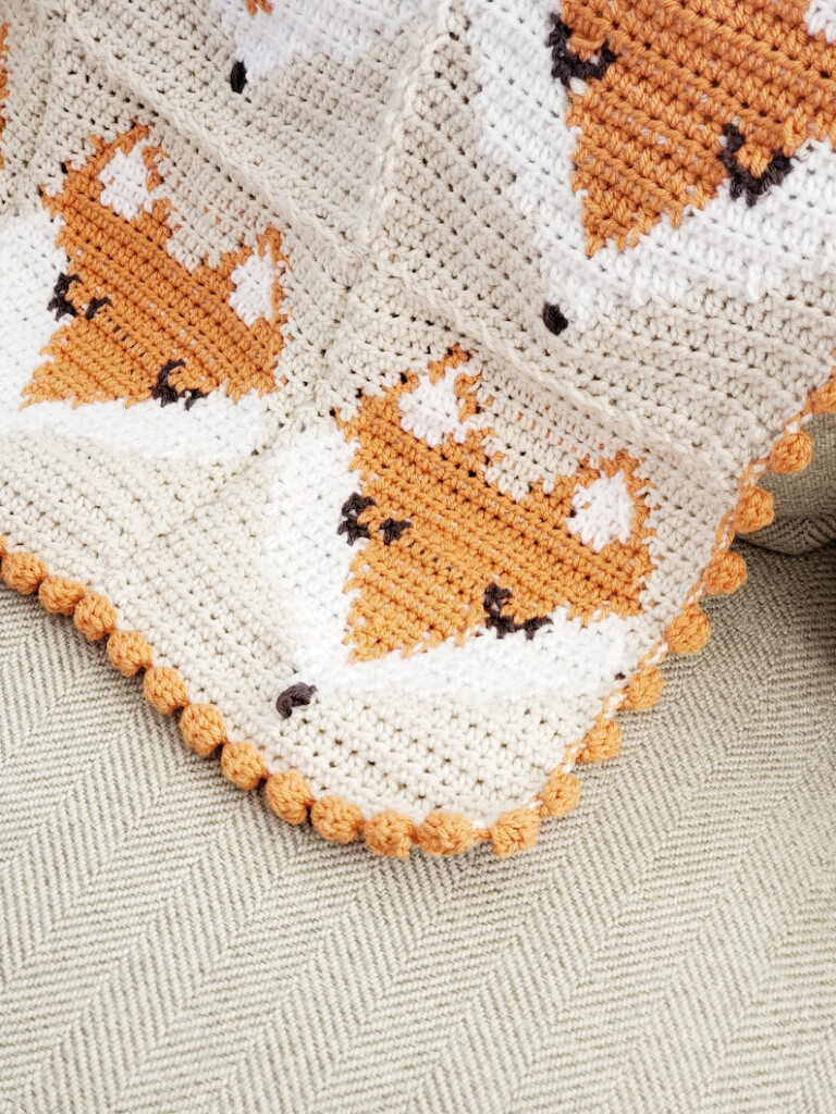 Fox Crochet Pattern Crochet Baby Blanket Foxes Fox Baby Etsy - Fox Crochet Pattern Blanket